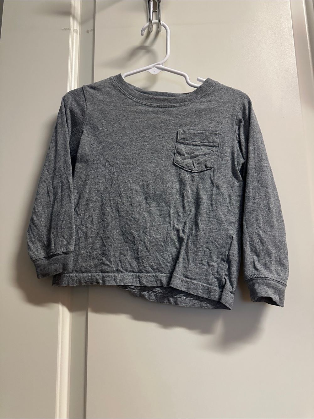 Carter's Heather Gray Long-Sleeve Pocket Tee